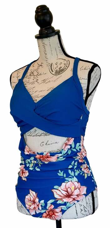 Eomenie Other - Eomenie Women's One-Piece Cutout Floral Swimsuit with Wrap Tie Back